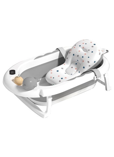 Buy Baby Bathtub Foldable, Baby Bath Essentials Baby Bathtub, Newborn to Toddler Portable Travel Multifunctional Baby Bath Tub with Non-Slip Mat, Drain Hole in Saudi Arabia