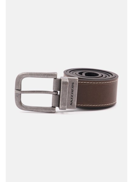 Buy Men Edge Stitch Reversible Belt, Brown/Black in UAE