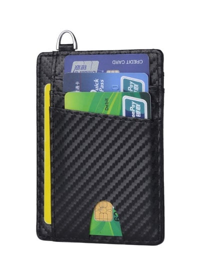 Buy Leather Mens Card Holder Black in UAE