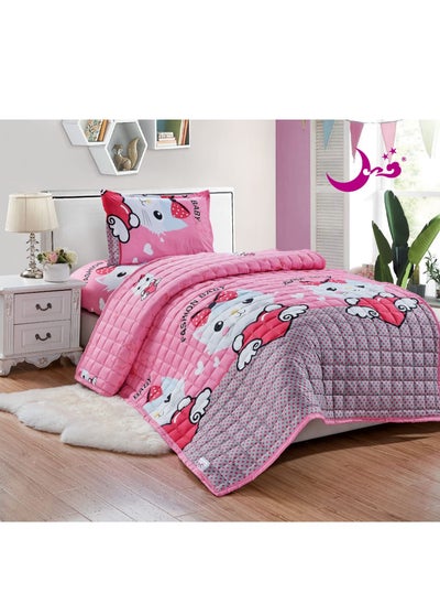 Buy 3-Piece Compressed Comforter Set Microfiber in Saudi Arabia