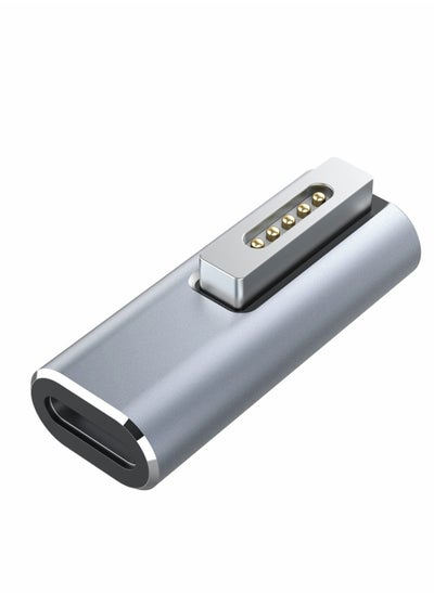 اشتري محول USB-C إلى Magnetic 2(T-Tip)، محول شحن سريع من النوع C PD بقوة 100 وات بديل لجهاز MacBook Pro Air (2013-2015) T-Head، رمادي في السعودية