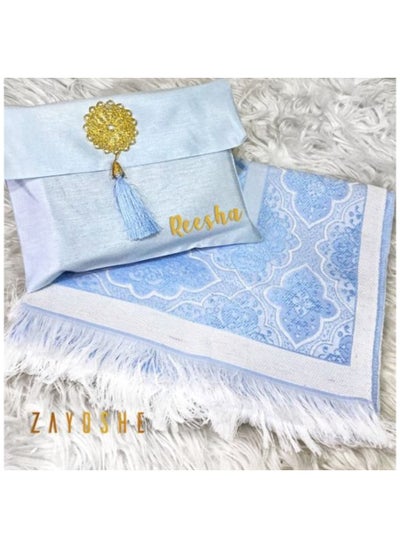 Buy Prayer Rug With Pouch – Light Blue in UAE