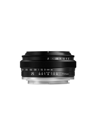 اشتري TTArtisan 25mm F2 Wide-Angle APS-C Camera Lens Large Aperture Manual Fixed Camera Lens Compatible with Fuji X-Mount Cameras X-A2 X-A2 X-A3 X-A5 X-A7 X-H1 XT1 X-T2 X-T3 X-T20 X-T30 X-T100 X-T200 X-PRO1 في الامارات