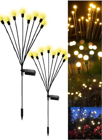 اشتري 2 Pack 8 LED Solar Powered Firefly Lights في السعودية