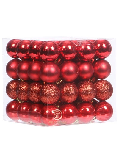 Buy Sea Team 64-Pack Christmas Ball Ornaments with Strings, 30mm/1.18-Inch Mini Size Baubles, Shatterproof Plastic Christmas Bulbs, Hanging Decorations for Xmas... in Egypt