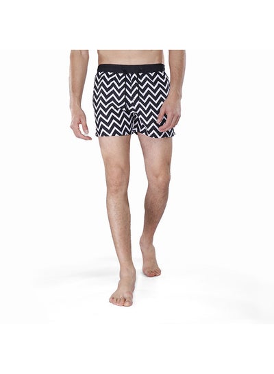 اشتري Coup Swim Short For Men - Regular Fit - Black & White في مصر