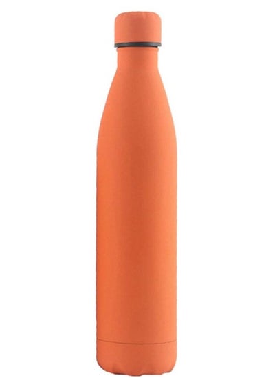 Buy Insulated water bottle double layer stainless steel reusable thermal mug for hot and cold drinks 500ml. (orange) in Egypt