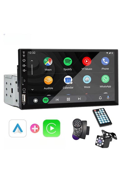 Buy Car Screen for Apple CarPlay and Android Auto with HD 7 Inch Touch Screen, Bluetooth Stereo MP5 Player , Reversing Camera,  GPS Navigation, Wired Connection , Remote Control in Saudi Arabia