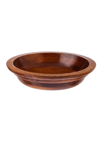 Buy Multi use wooden bowl 33 cm in size in Saudi Arabia