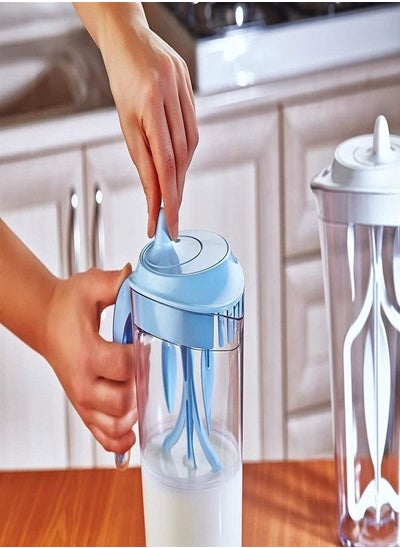 اشتري Mixer Pitcher, Free Hand Blender, Milk Mixing Cup, Egg & Cream Beater Kitchen Tools Plastic Transparent Lassi, Cold Coffee, Milkshake, Buttermilk, Maker & Shaker Jug في الامارات