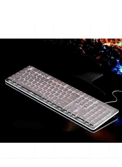 اشتري L1 Mechanical Feel Wireless Silent Film Keyboard Games Office Laptop Luminous Silent Keyboard في الامارات