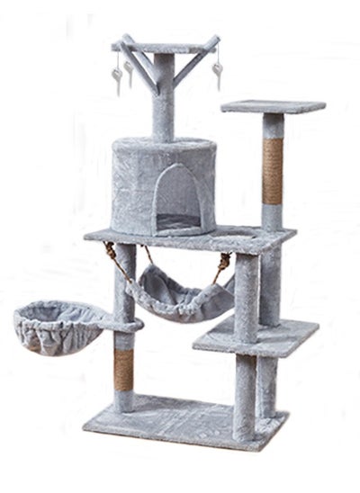 Buy Wooden Cat Tree 125CM, Multi-Level Activity Cat Tower Furniture for Cats in UAE