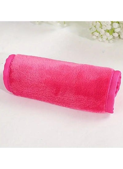 اشتري 1Pc Make up Remover Cloths Microfiber Reusable Fast Drying Washcloth Face Towels for Women - Red في الامارات