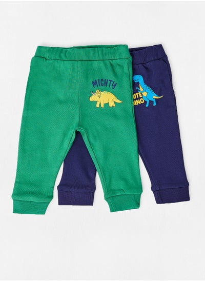 Buy Baby Boys Dinosaur Joggers (Pack of 2) in UAE