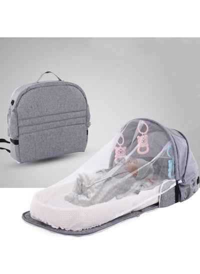 Buy Portable Multi-functional Breathable Folding Crib with Mosquito Net in Saudi Arabia