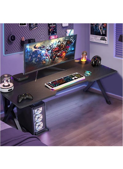 Buy Gaming Desk Carbon Fiber Surface Computer Desk Simple Game Table for Home Bedroom Table Student Writing Study Table 120cm in Saudi Arabia