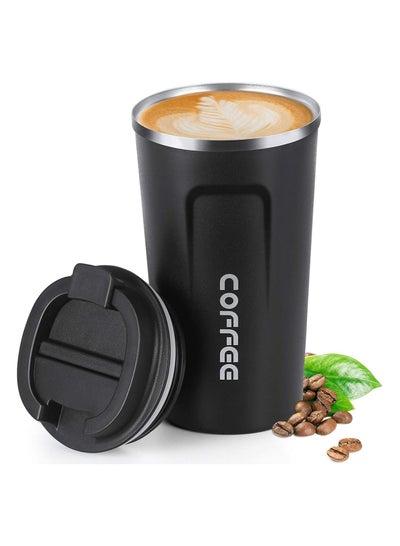 Buy Vacuum Insulated Travel Mug Smilatte Leakproof Double Wall Stainless Steel Reusable Coffee Cup with Lid for Hot and Cold Drinks in UAE
