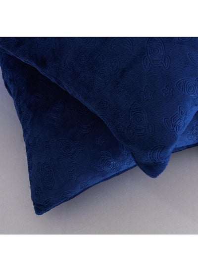 اشتري Rocket  4-Piece  Comforter Set With Toy135X220Cm - Blue في الامارات