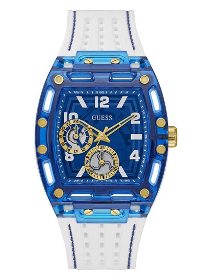 Buy GUESS Mens White Blue Multi-function Watch - GW0499G6 in UAE