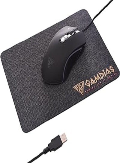 اشتري Generic ZEUS M3+ NYX E1 USB Gaming Mouse With MousePad And Lightning Colorful For Computer - Multicolor في مصر