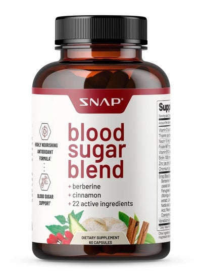 اشتري Blood Sugar Blend with Berberine, Cinamon and 22 Active Ingredients, Dietary Supplement - 60 Capsules في الامارات