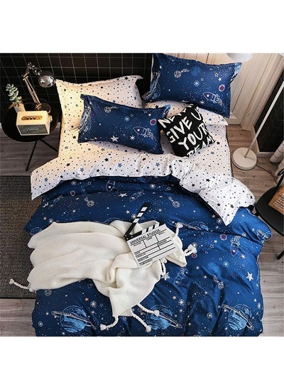 Buy Star Galaxy Bedding Duvet Cover Full Queen Size, Space Comforter Cover with Zipper Closure, Soft Breathable, Super Soft Hypoallergenic Microfiber in Saudi Arabia