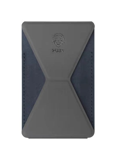 Buy Green Premium Leather Phone Stand - Grey in UAE