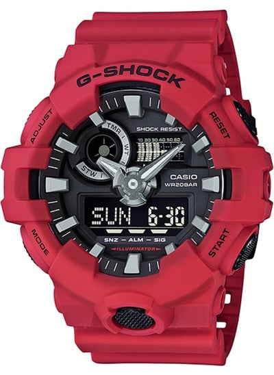 Buy G-shock Analog Digital Red Men's Watch 200 Meter Water Resistant with Day and Date GA-700-4A in Saudi Arabia