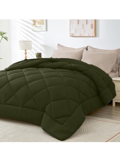 Buy Plain Quilt Dark Green 160x235cm in Egypt