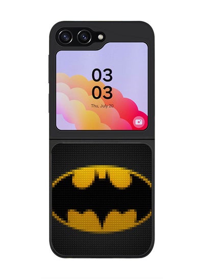 اشتري Rugged Black edge case for Samsung Galaxy Z Flip5, Slim fit Soft Case Flexible Rubber Edges Anti Drop TPU Gel Thin Cover -  Lego Batman في الامارات