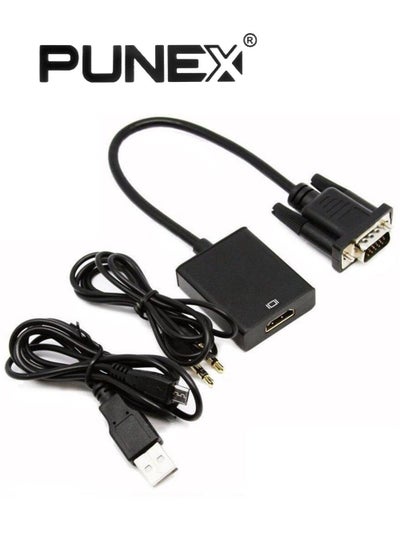 Buy VGA to HDMI adapter with 3.5mm stereo audio in Saudi Arabia