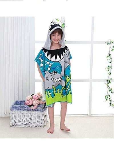 اشتري Cutie Cute Kids Hooded Beach Bath Towel Poncho for Age 4-10 Years - Swim Pool Coverup Poncho Cape Multi-use for Bath/Shower/Pool/Swim في الامارات