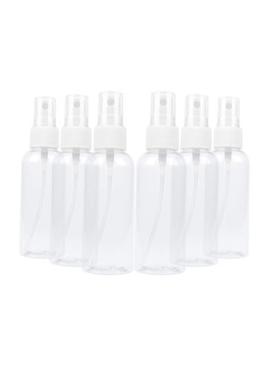 Buy 6 plastic spray bottles. transparent 60 ml in Saudi Arabia