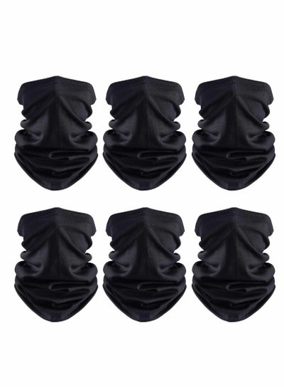 اشتري Face Cover, 6 PCS Neck Gaiter Face Mask for Women Men, Balaclava Face Breathable Bandana Sun Protection Cycling Running, Unisex Face Cover Scarf for Outdoor Sports في الامارات