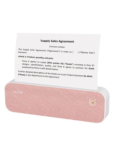 Buy A4 Paper Printer Direct Thermal Transfer Wireless Printer Mobile 216mm Mini Mobile Photo Printer USB BT Connection with 1 Roll Thermal Paper in UAE