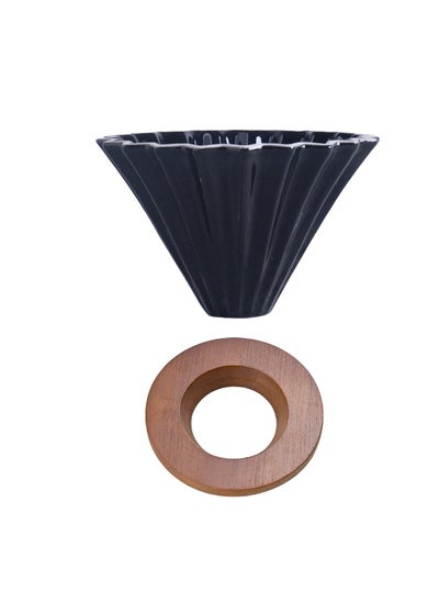 Buy V60 Ceramic Coffee Dripper Origami Style Cone Coffee Filter Reusable Pour Over  Coffee Dripper for Home Office Restaurants 1 To 4 Cups in Saudi Arabia