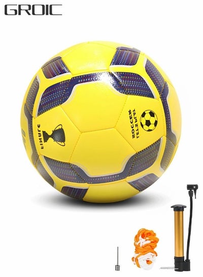 Buy Soccer Ball Size 5,Football for Training,Playing,Waterproof Professional Outdoor Indoor and Match Balls,Durable Youth Soccer Ball in Saudi Arabia