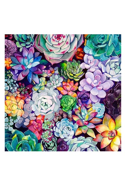 اشتري DIY 5D Diamond Painting Kits for Adults, Round Full Drill-Crystal Rhinestone Embroidery Cross Stitch, Mosaic Making Colorful Succulents Diamond Art, Home Decor 15.7 X 15.7 Inch في الامارات