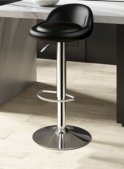 Buy Bar Stool PU Leather Bar Chairs Swivel Barstools Rolling Stool Vanity Chair Kitchen Counter Height Island Chairs Swivel Stool with Footrest for Home Office Studio Shop SPA Salon in UAE