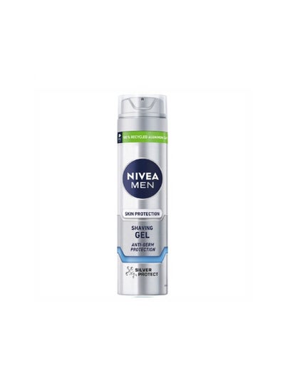 Buy NIVEA MEN Silver Protect Antibacterial Shaving Gel 200ml in UAE