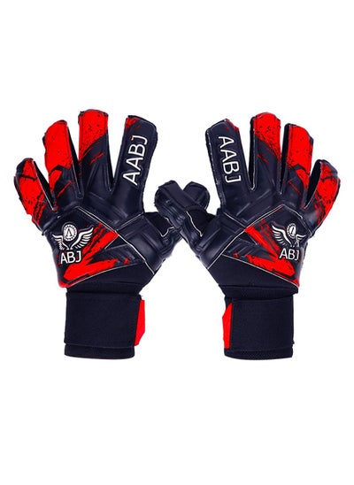 Buy Soccer Goalkeeper Football Gloves Designed to Fit Both Sizes 8 to 9, Top Grip, Double Protection, Your Secret to Success in Training and Matches in Saudi Arabia