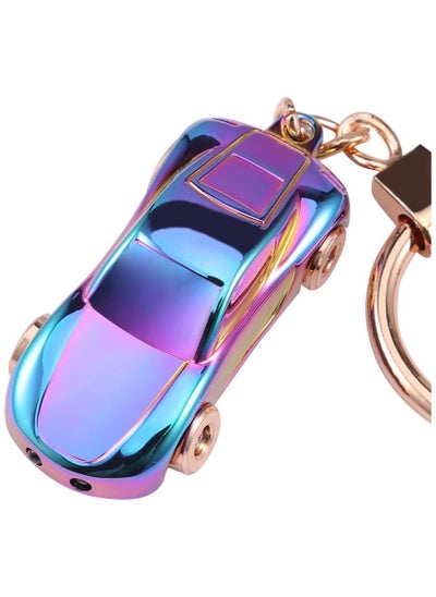 اشتري Key Chain Flashlight, Zinc Alloy Car Keychain with 2 Modes LED Light, Key Rings for Men, Women or Car Decorations, Ideal Gifts (Colorful) - S في الامارات