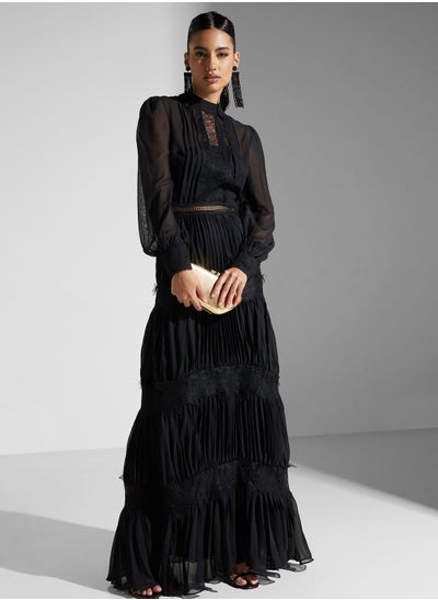 اشتري Crew Neck Pleated Dress في السعودية