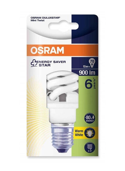 Buy Osram Esl Spiral 15Watts E27 Warm White in UAE