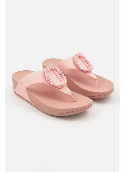 Buy Women Lulu Crystal Slip On Casual Wedges, Pink in Saudi Arabia