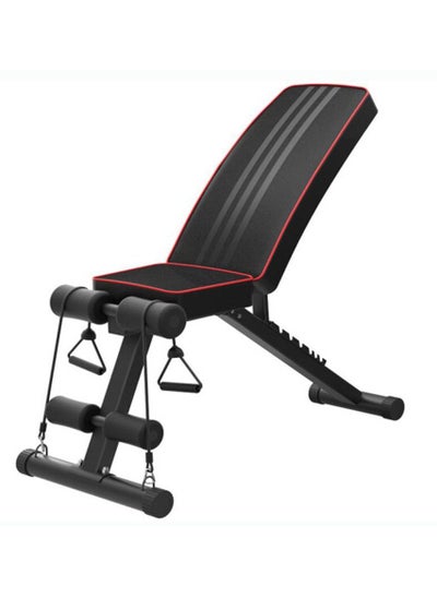 Buy Professional Multifunction Adjustable Weight Bench with an Extreme Elastic Rope in Saudi Arabia