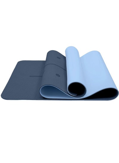 Buy Non-Slip Yoga Mat For Fitness And Exercise Eco-Friendly Exercise Mat Easy To Carry And Clean 183cmL x 61cmW x 0.6cmH in Saudi Arabia