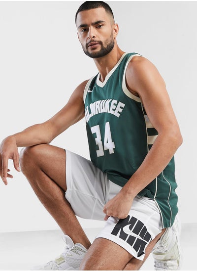 Buy Milwaukee Bucks Swingman Icon Jersey in Saudi Arabia