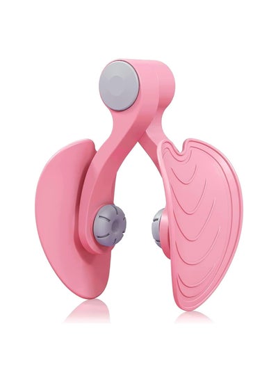 Buy High Resistance Pelvic and Thigh Exerciser, Kegel Exerciser Hip Corrector Postpartum Pelvic Muscle Strengthening Device Adjustable Spring Inner Thigh Exerciser for Women - Pink in Egypt