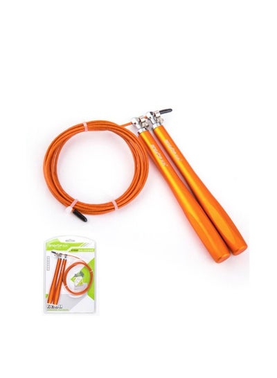 Buy AT552 Adjustable Steel Wire Jump Rope Aluminium Handles - Orange in Egypt